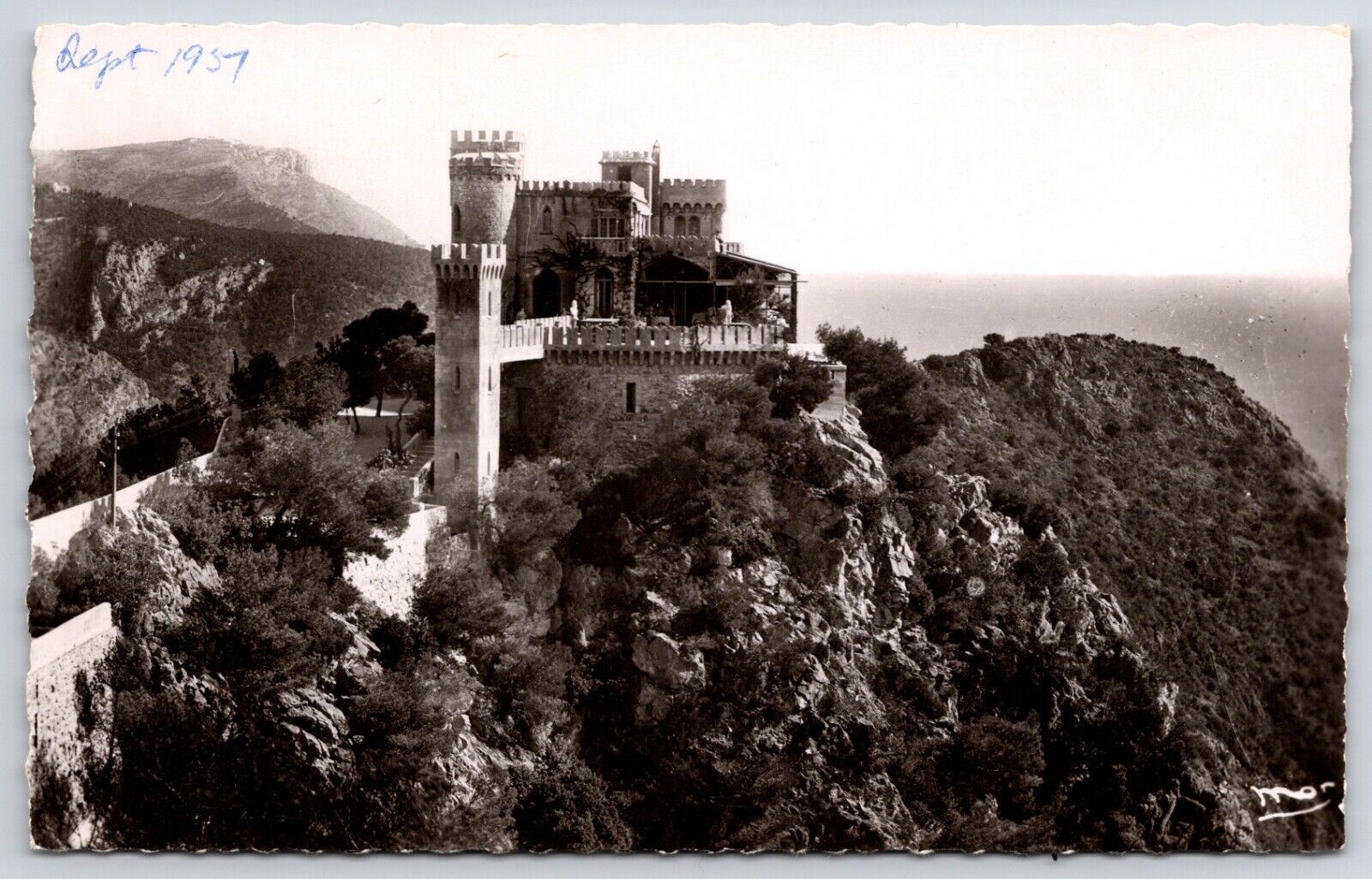 1957 Le Chateau de Madrid Neuilly France Le Grande Corniche RPPC Postcard Photo
