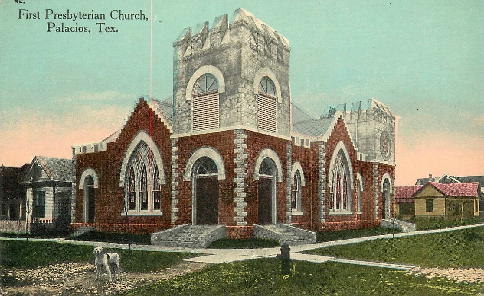 Postcard Texas Palacios 1st Presbyterian Church C-1910 23-7062