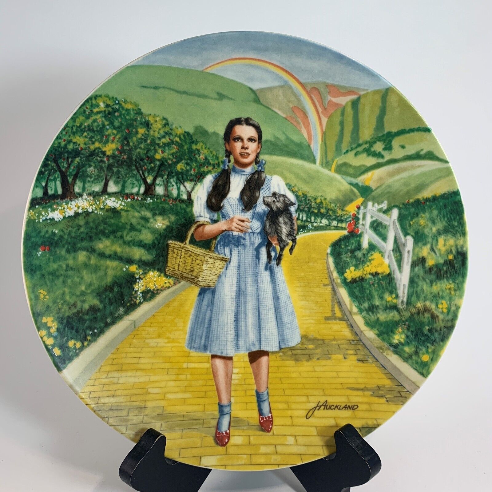 Wizard of Oz Dorothy & Toto Collector Plate Over the Rainbow 1977 Knowles China