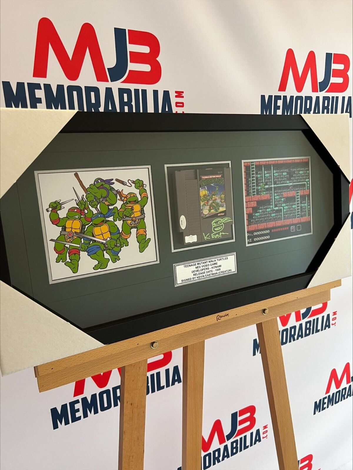 Kevin Eastman Signed Original 1989 Teenage Mutant Ninja Turtles Nintendo Game wi
