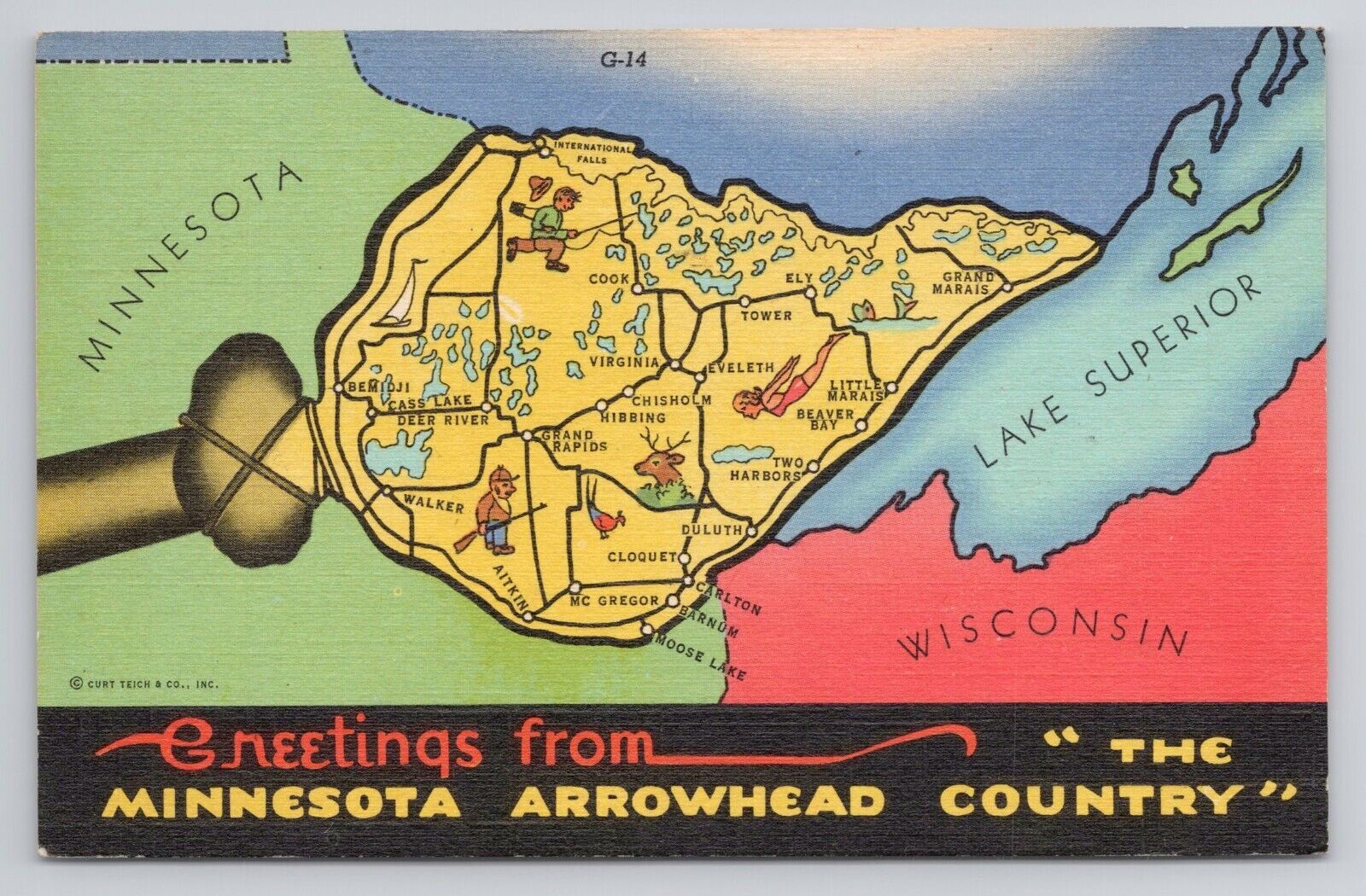 Postcard Breetings From The Minnesota Arrowhead Country