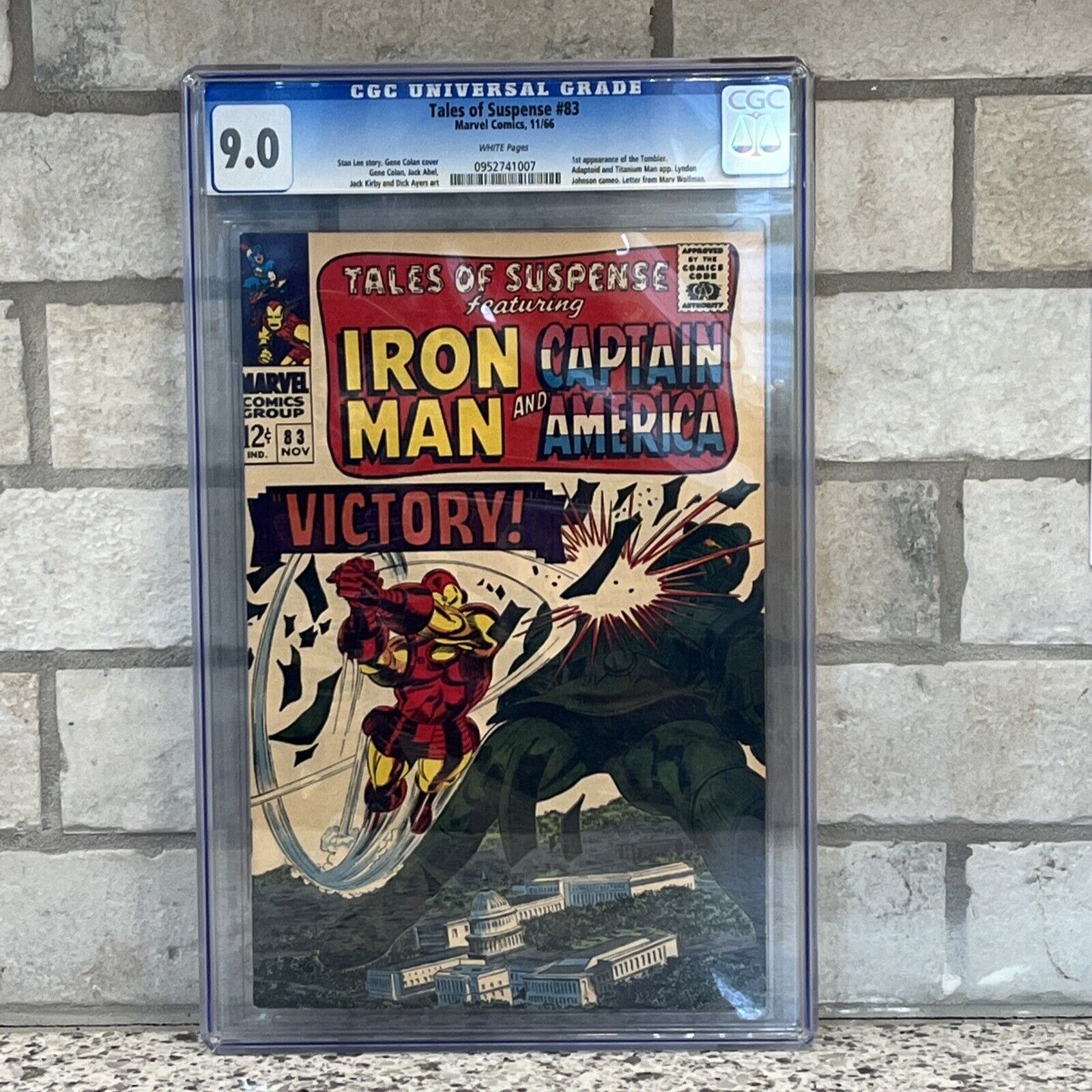 Tales of Suspense #83, Marvel Comics 11/66, CGC 9.0 White Pages