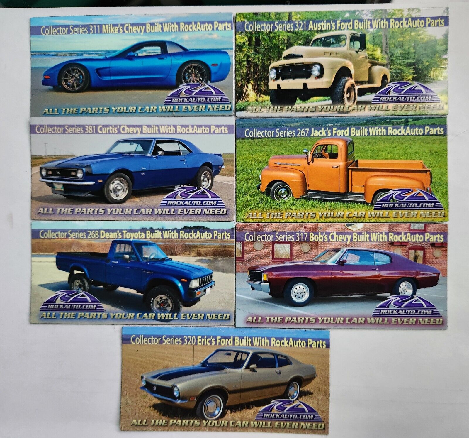 ROCK AUTO MAGNET COLLECTOR SERIES MAGNETS (PACK OF 7)