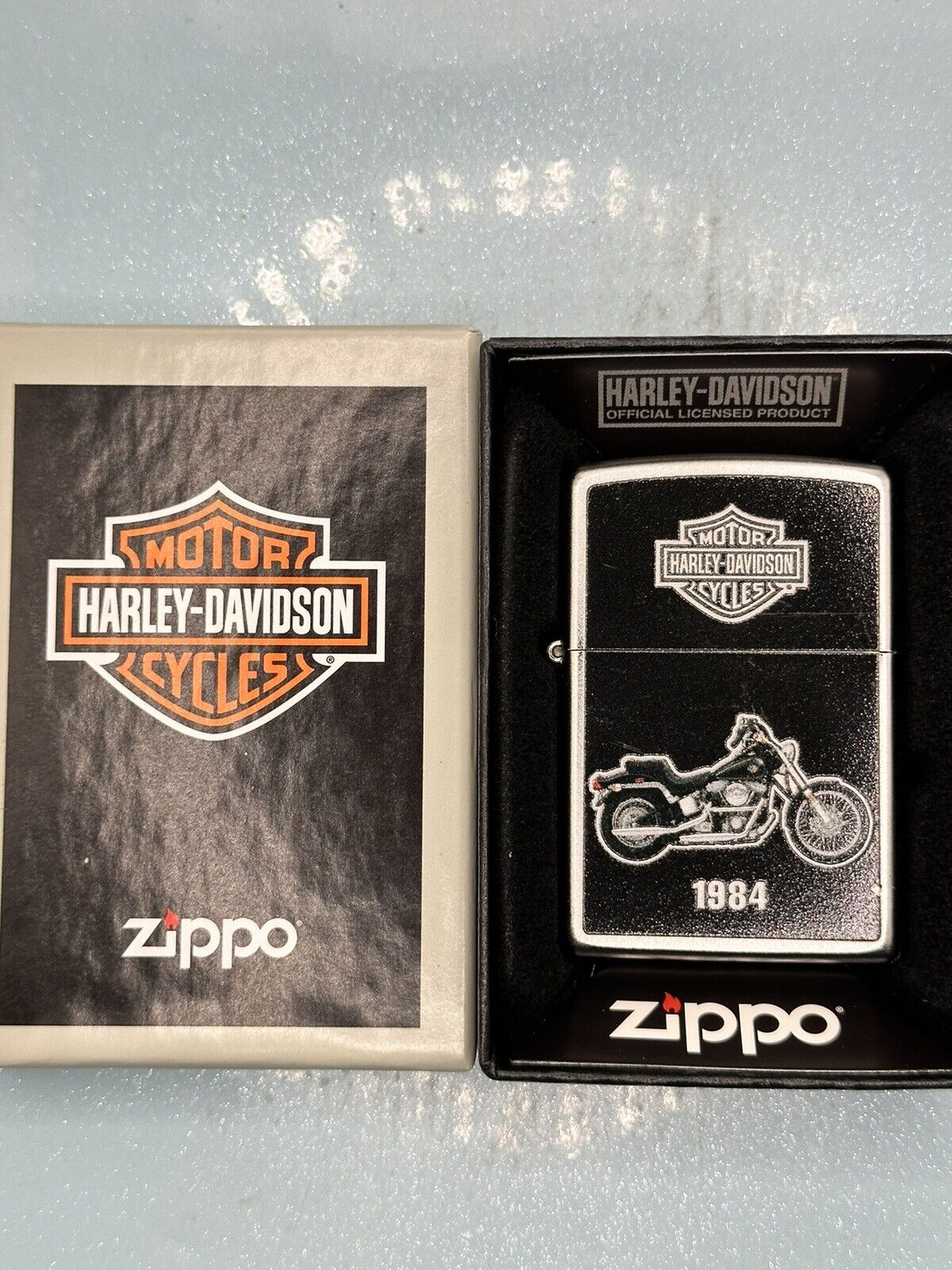 2019 Harley Davidson 1984 Motorcycle Chrome Zippo Lighter NEW In Harley Box