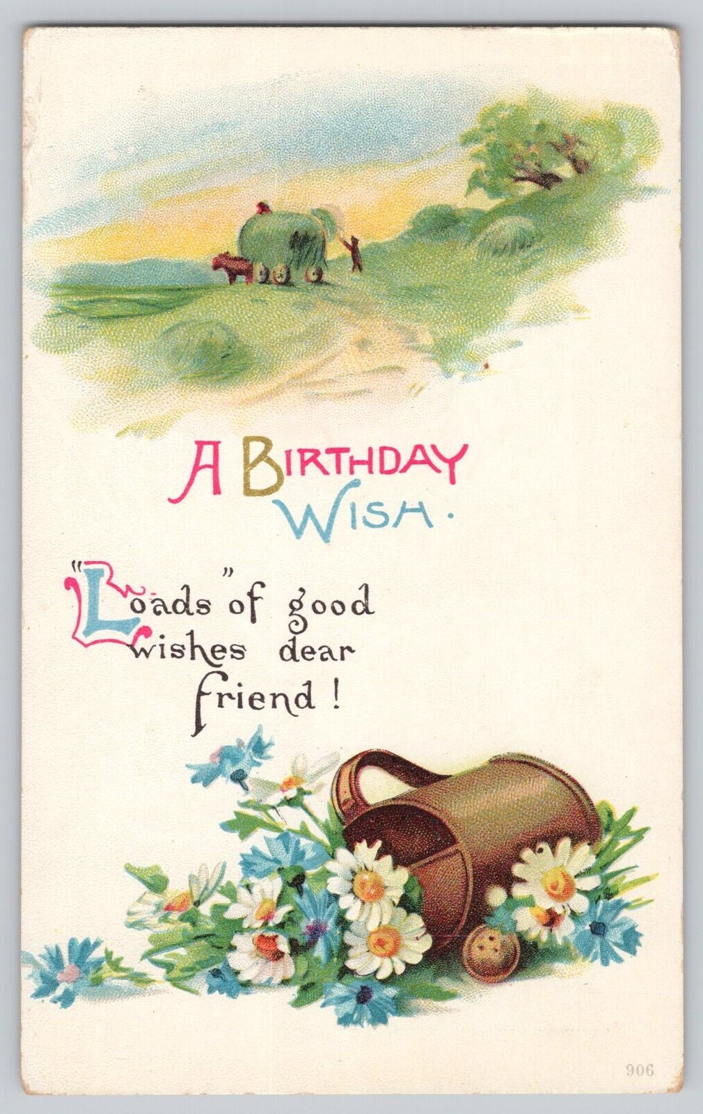 Postcard Happy Birthday Greetings