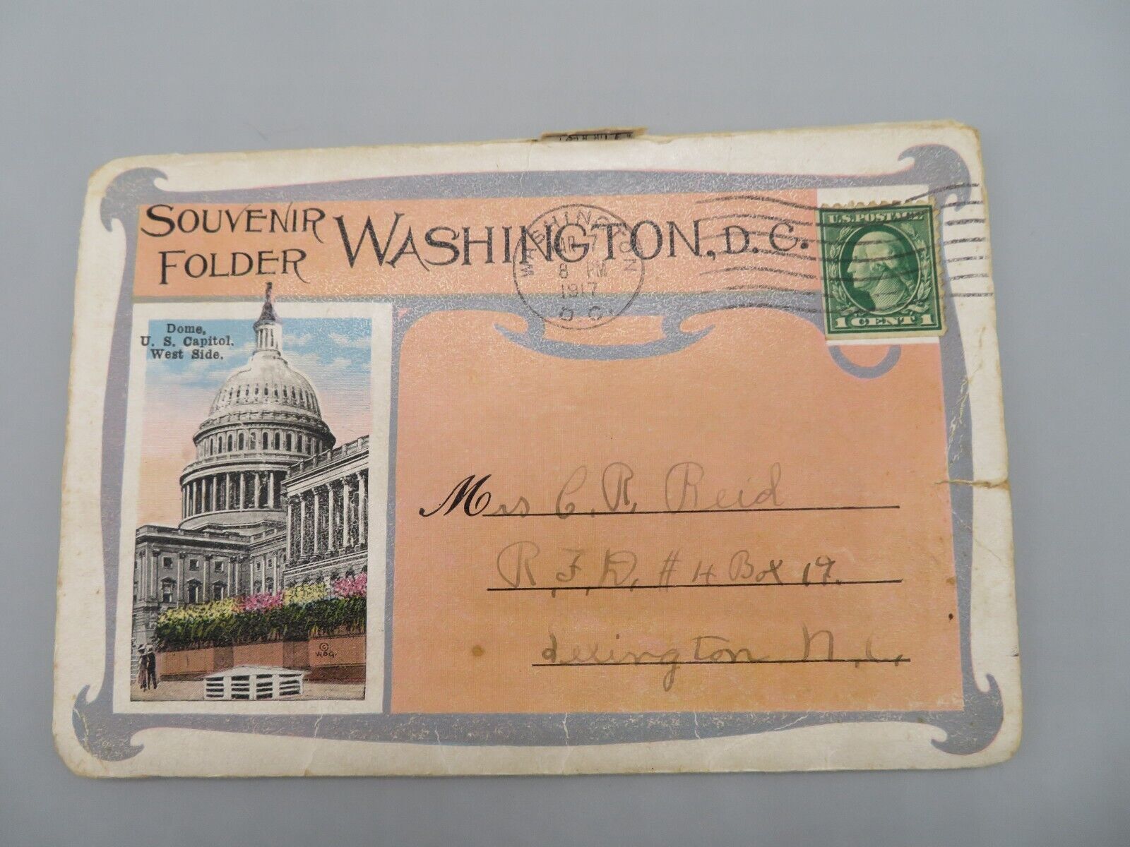 Souvenir Folder Postcards Washington D.C. 20 Views Posted 1917