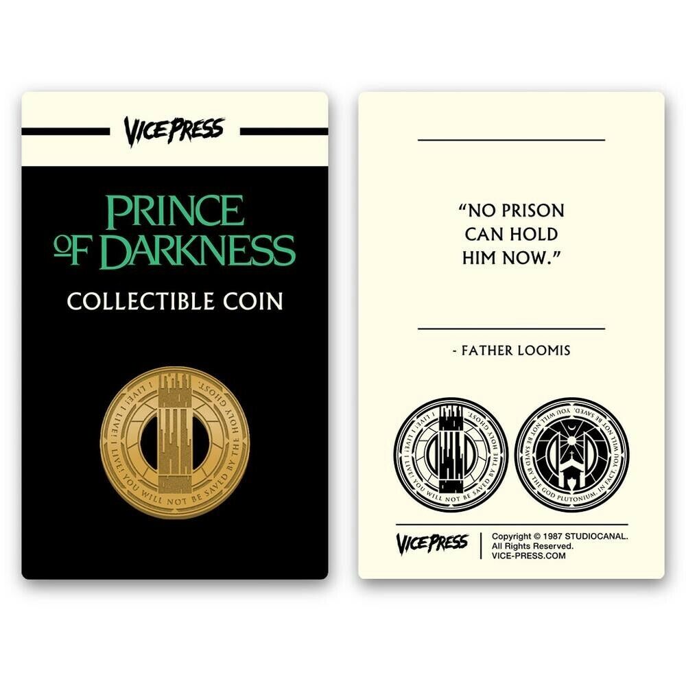 ⚡RARE⚡ 1987 John Carpenter\'s Prince Of Darkness Collectible Gold Coin *NEW* 🪙