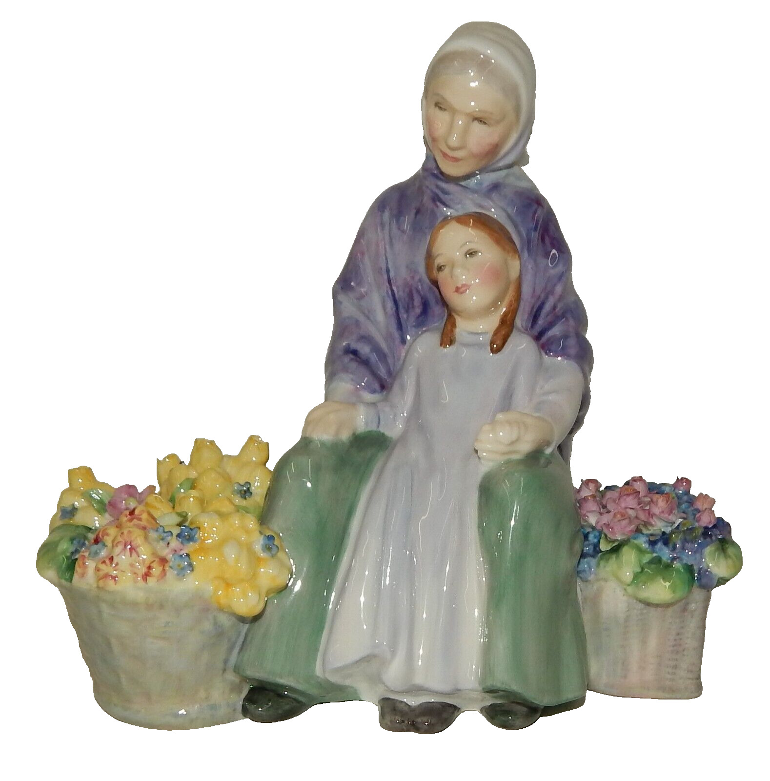 Vintage Royal Doulton Figurine - Granny\'s Heritage - In Garden w Granddaughter