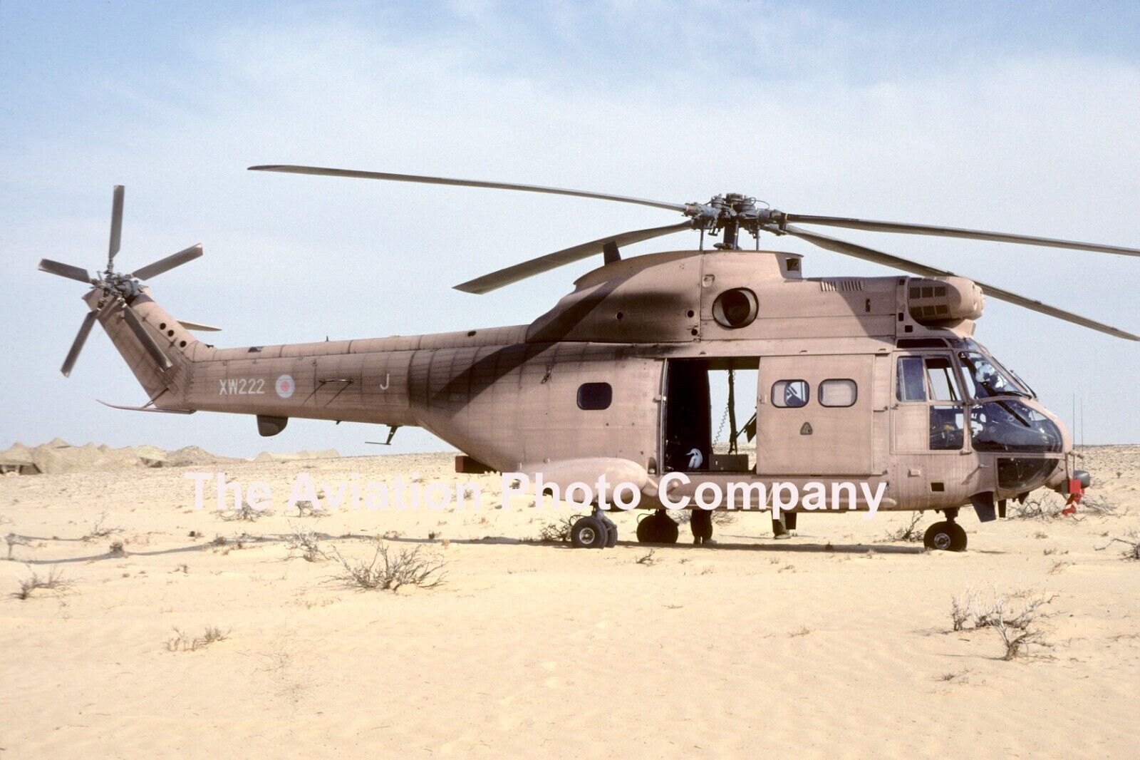 RAF Operation Granby Westland Puma HC.1 XW222/J (1991) Photograph