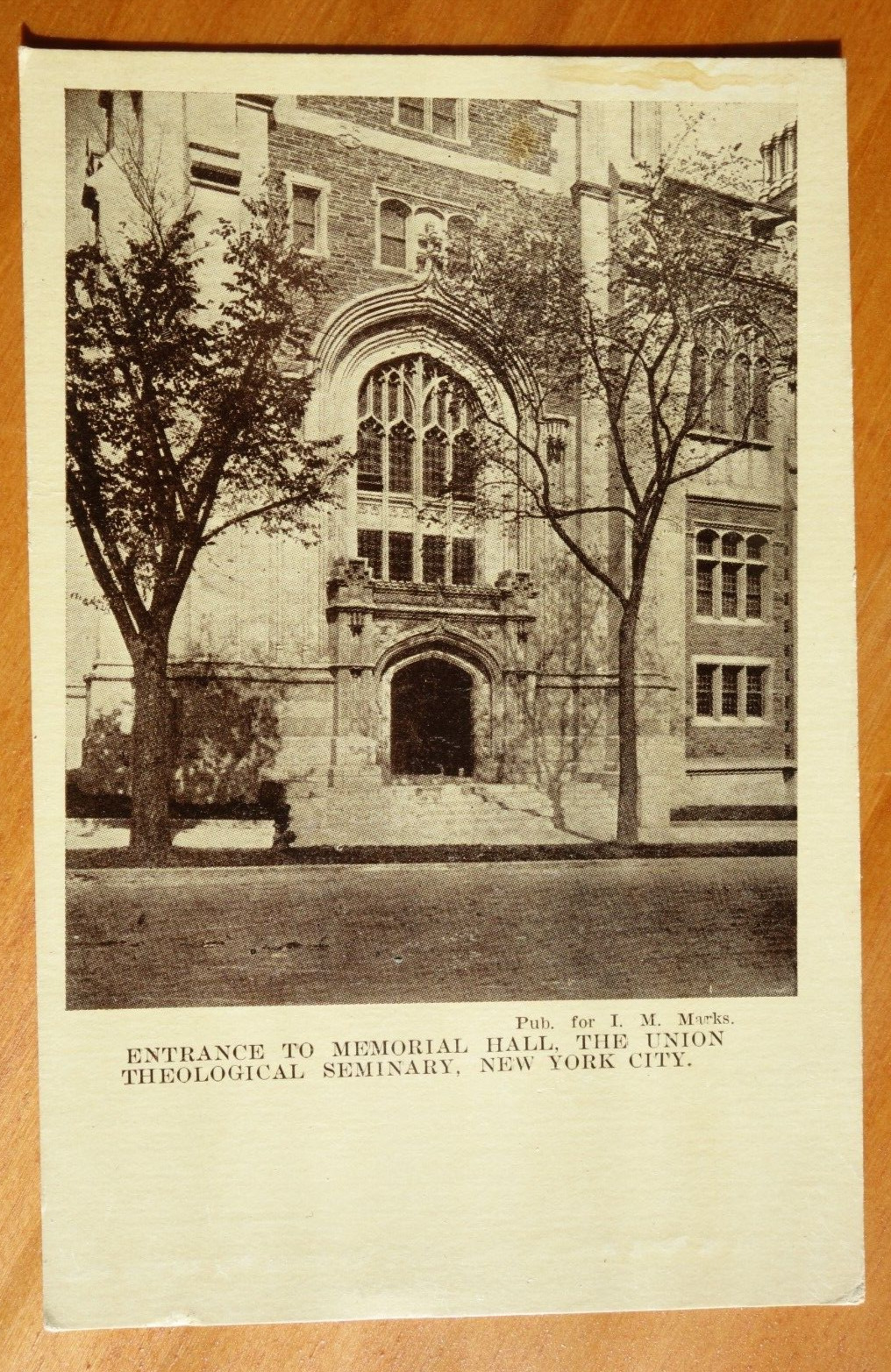 entrance to Memorial Hall, Union Theological Seminary, NYC Morningside Heights