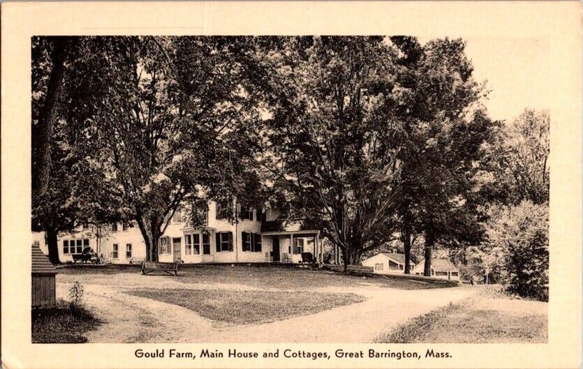 Postcard Gould Farm House & Cottages Great Barrington MA Massachusetts      M637