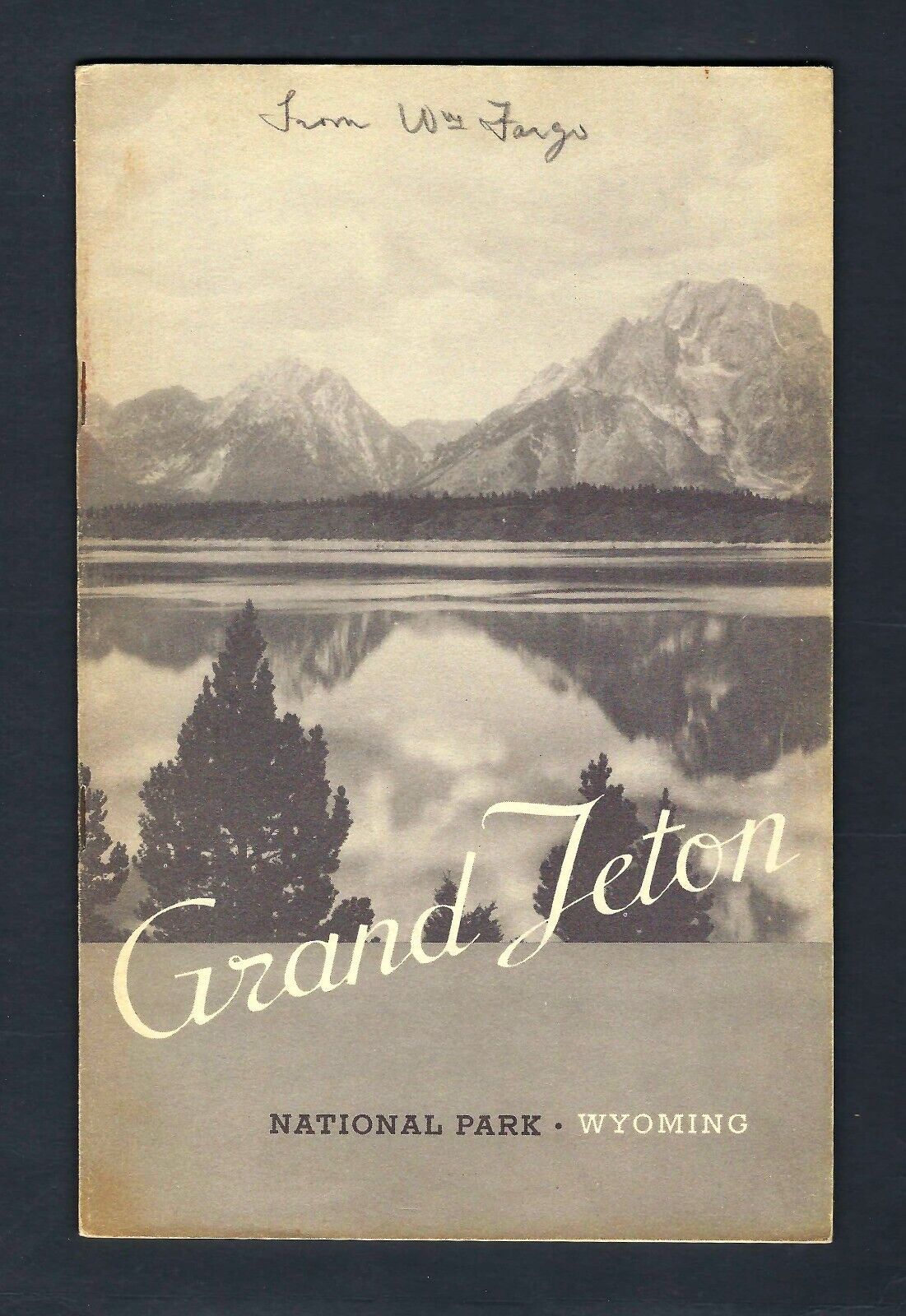 1938 Grand Teton Nation Park Guide Pamphlet with Map