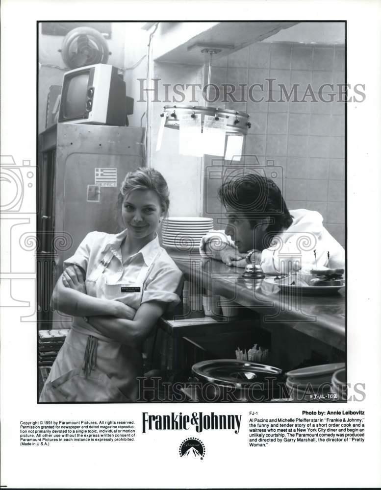 1991 Press Photo Al Pacino and Michelle Pfeiffer star in \