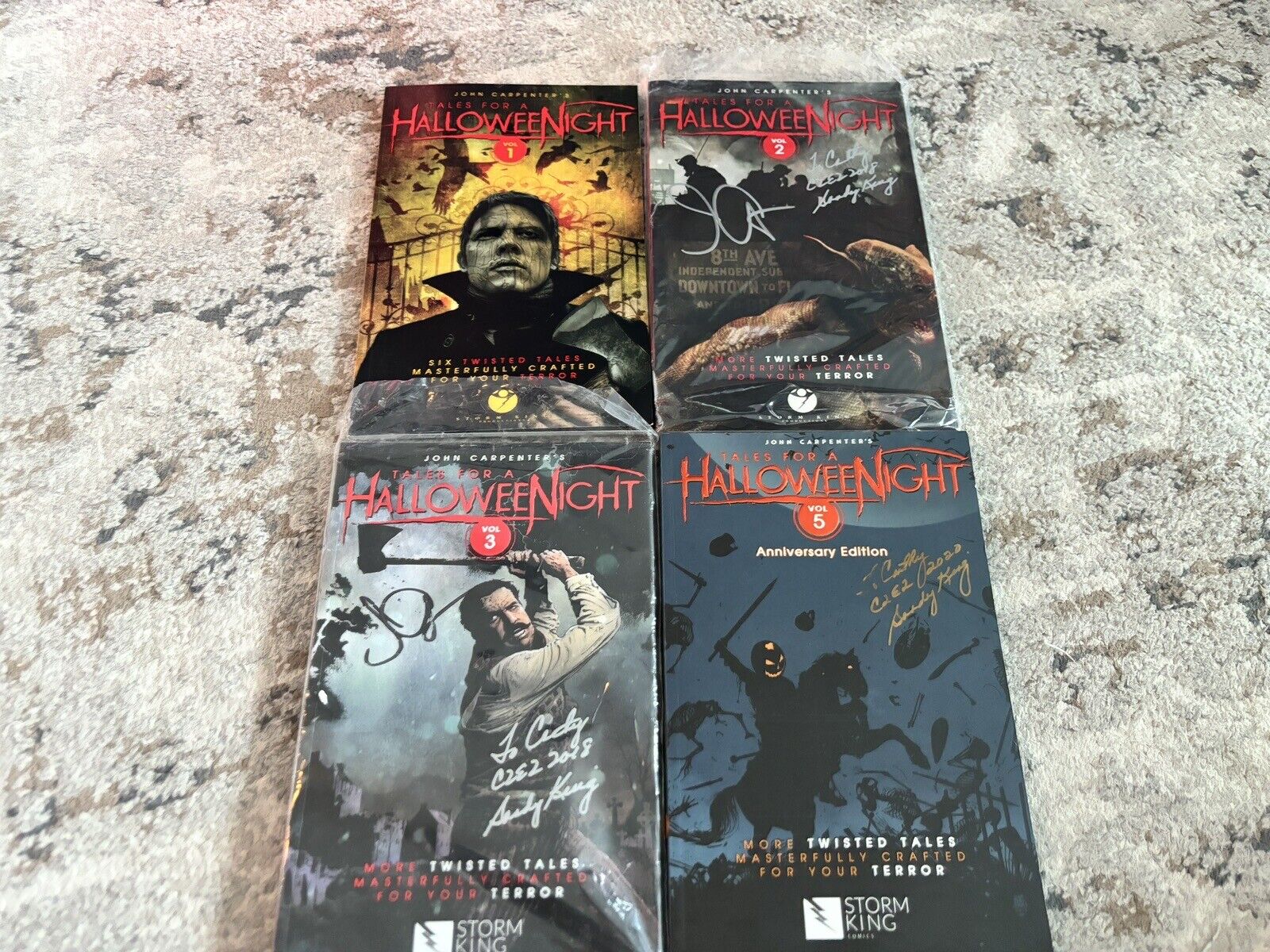 John Carpenter's Tales For A Halloweenight Vols 1, 2, 3, 5 - Some signed