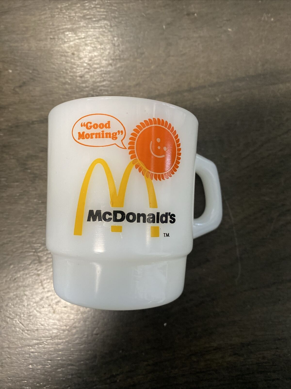 McDonald’s Fire King Anchor Hocking MINT Milk Glass Coffee Cup Mug Vintage