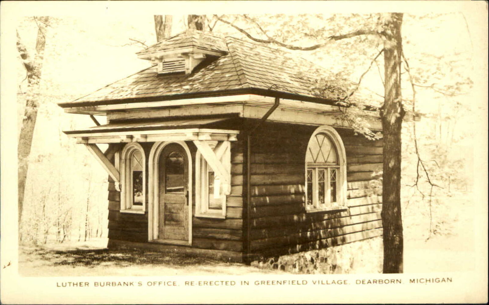 Luther Burbank\'s Office replica at Greenfield Village Dearborn Michigan MI RPPC
