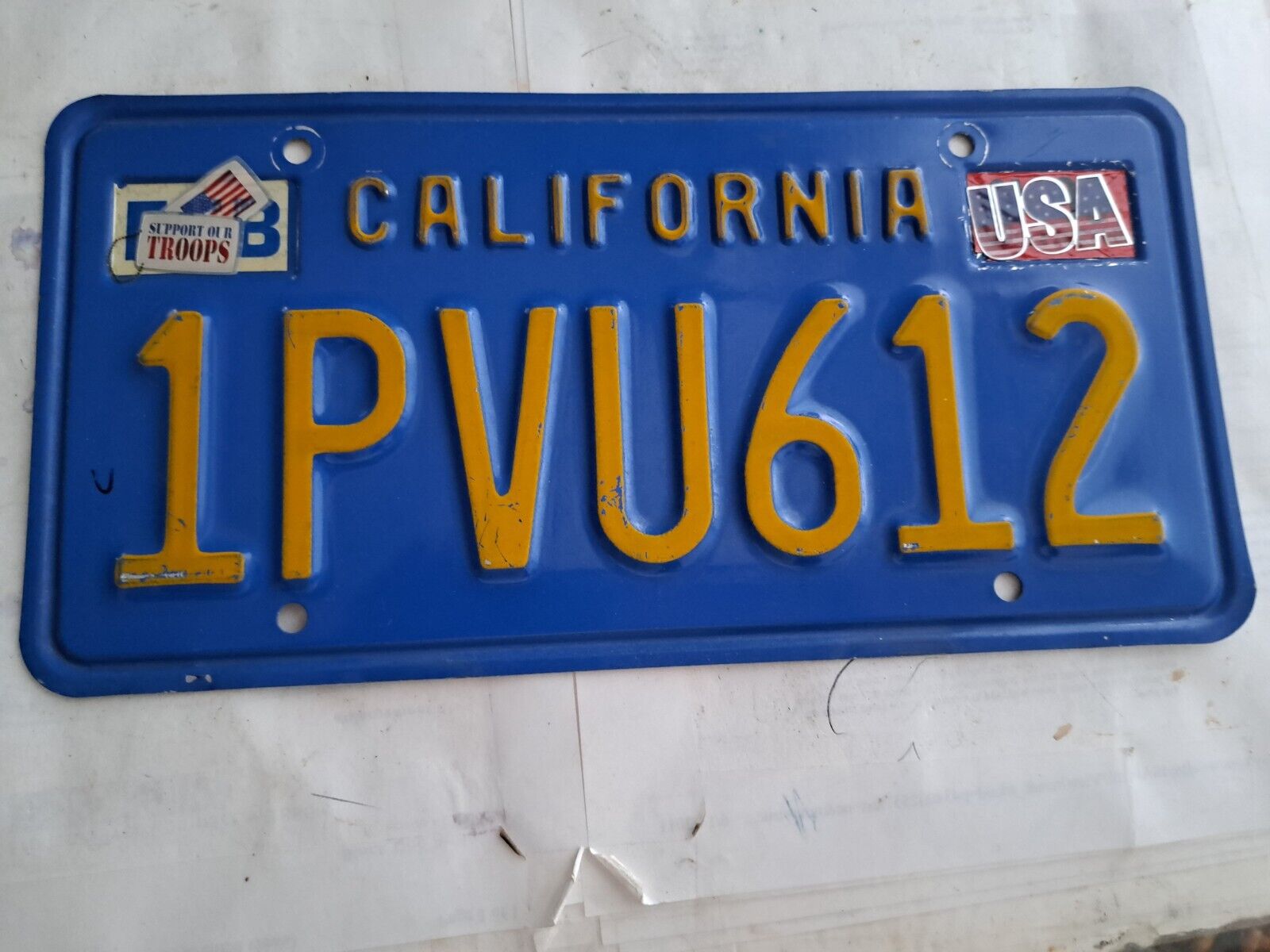 Vintage California Expired License Plate