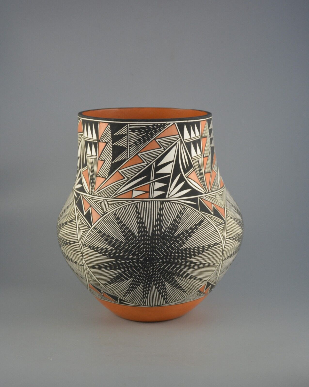 M. Victorino - Vintage Fine Line Acoma Pueblo Indian Olla Pot - 9\