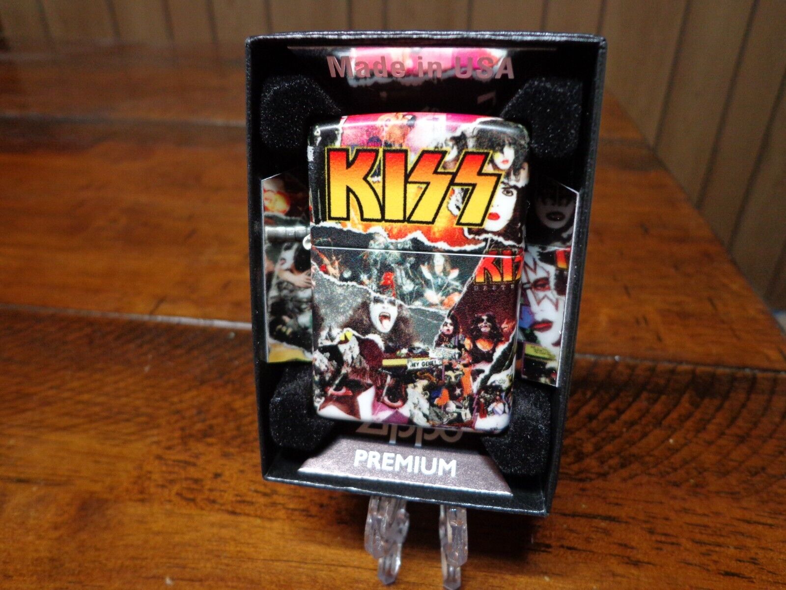 KISS THE BAND COLLAGE 540 DESIGN ZIPPO LIGHTER MINT IN BOX