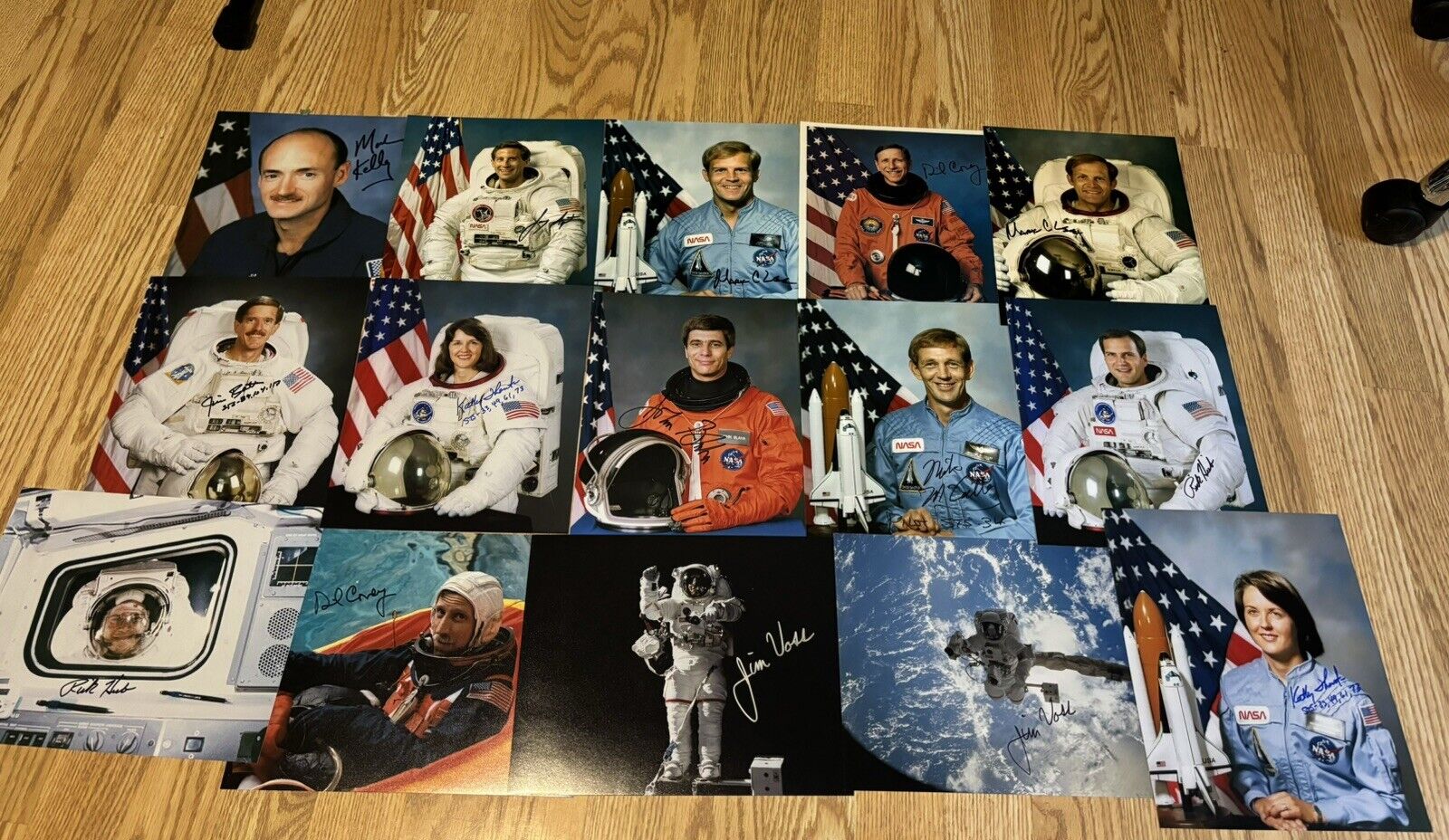 Lot Of 15 Signed Space Shuttle Astronaut 8x10 Photos NASA Autograph