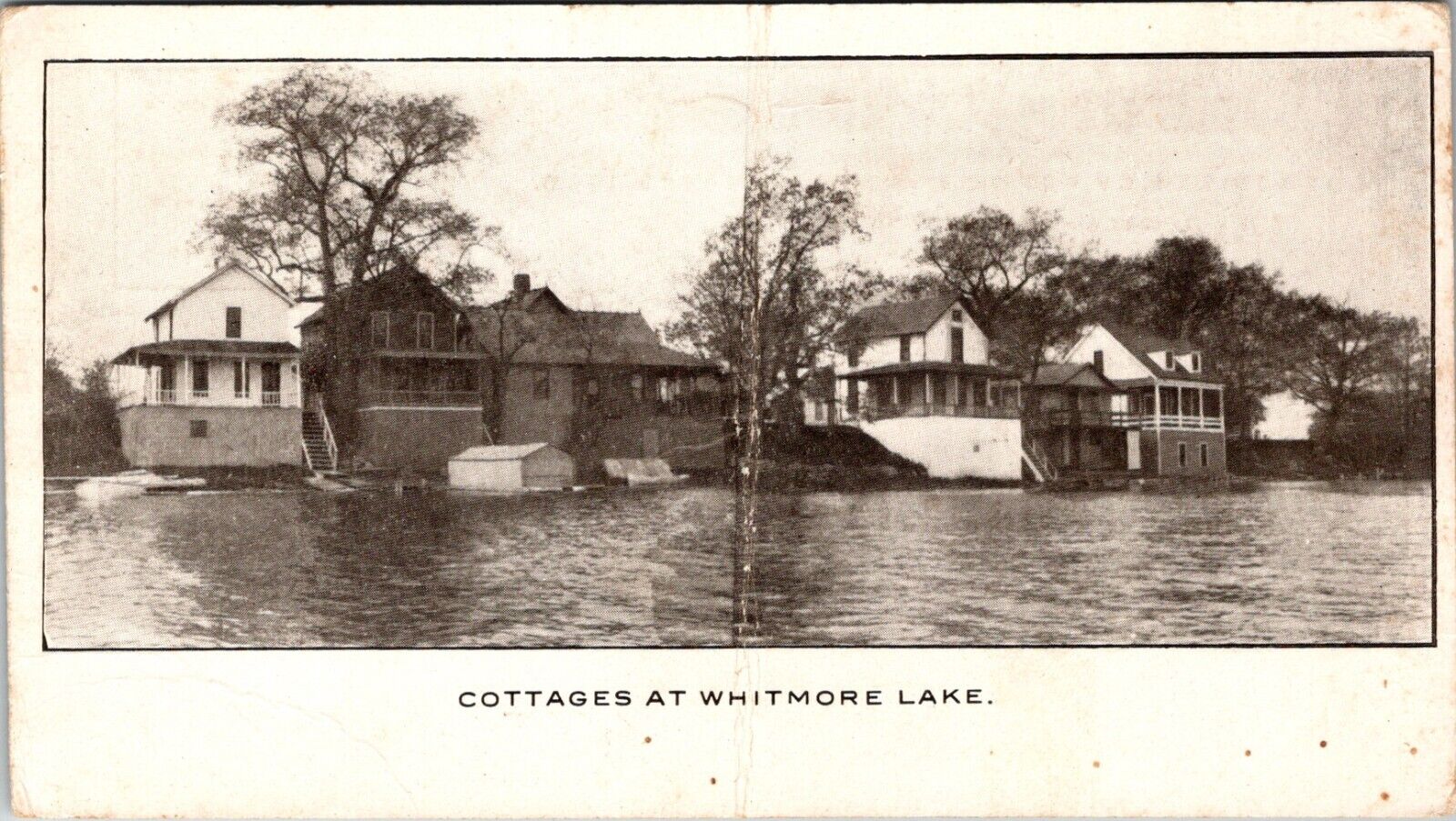 Cottages at Whitmore Lake Michigan Private Mailing Card Postcard J156