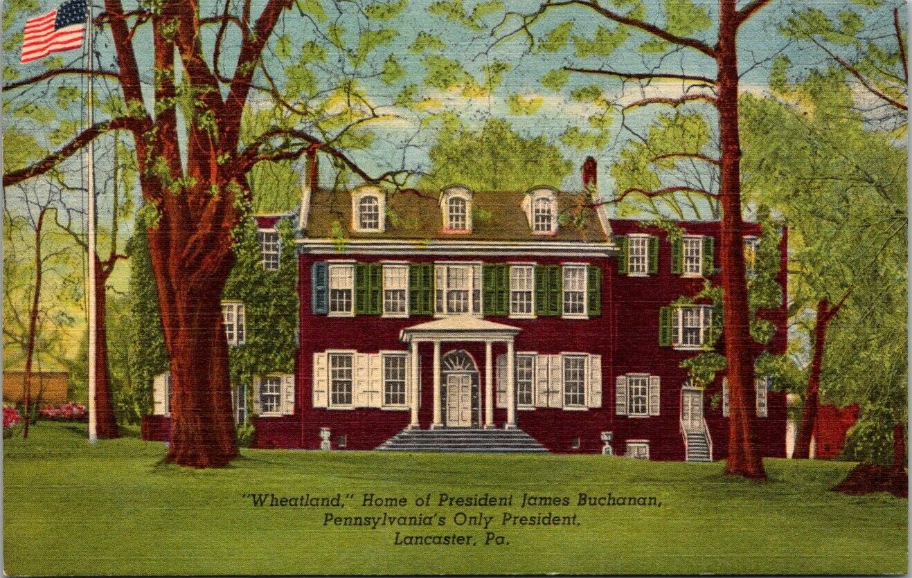 Lancaster Pennsylvania PA Home Of President James Buchanan Wheatland Postcard