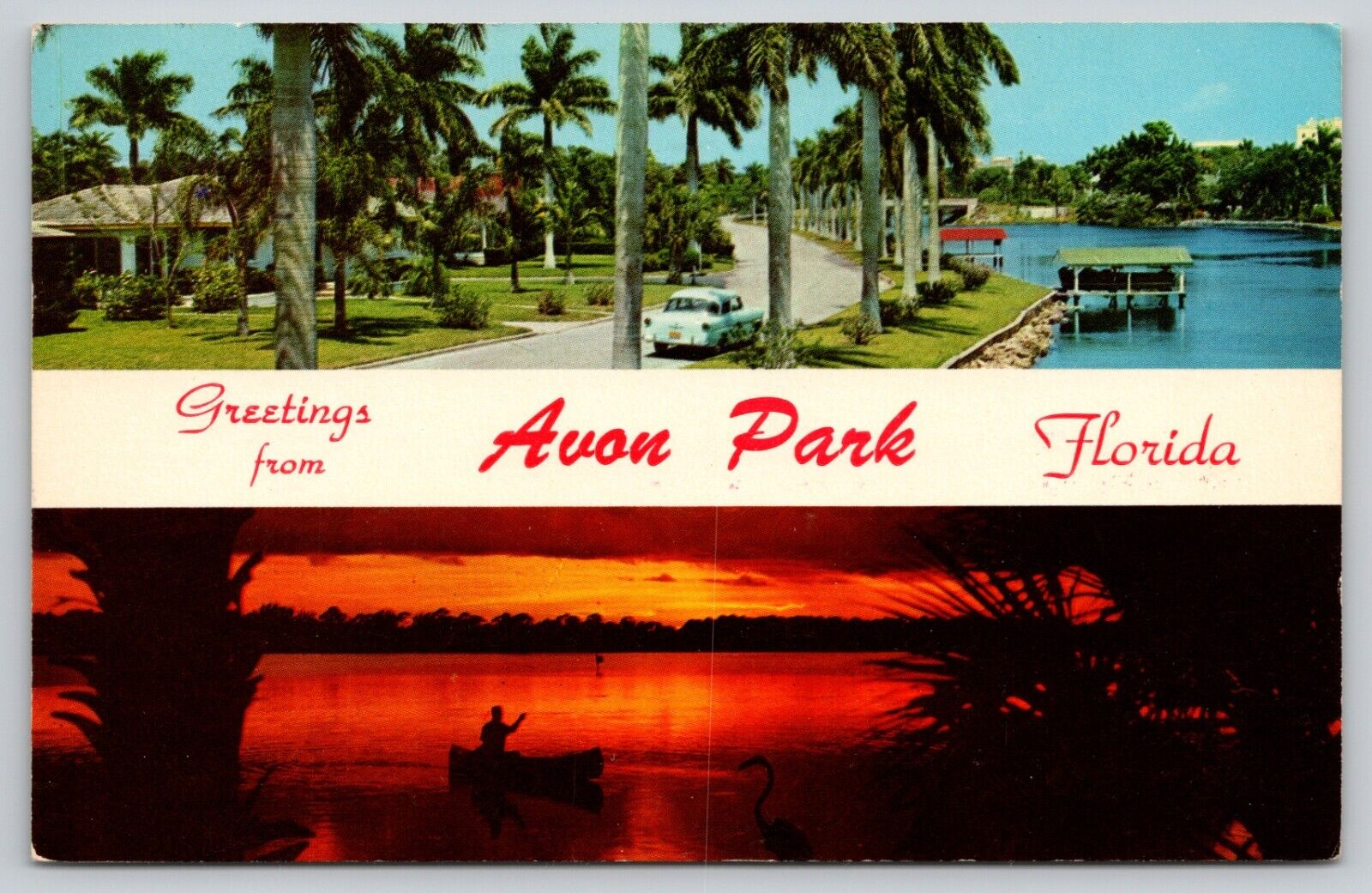 Postcard FL Greetings From Avon Park Florida A12