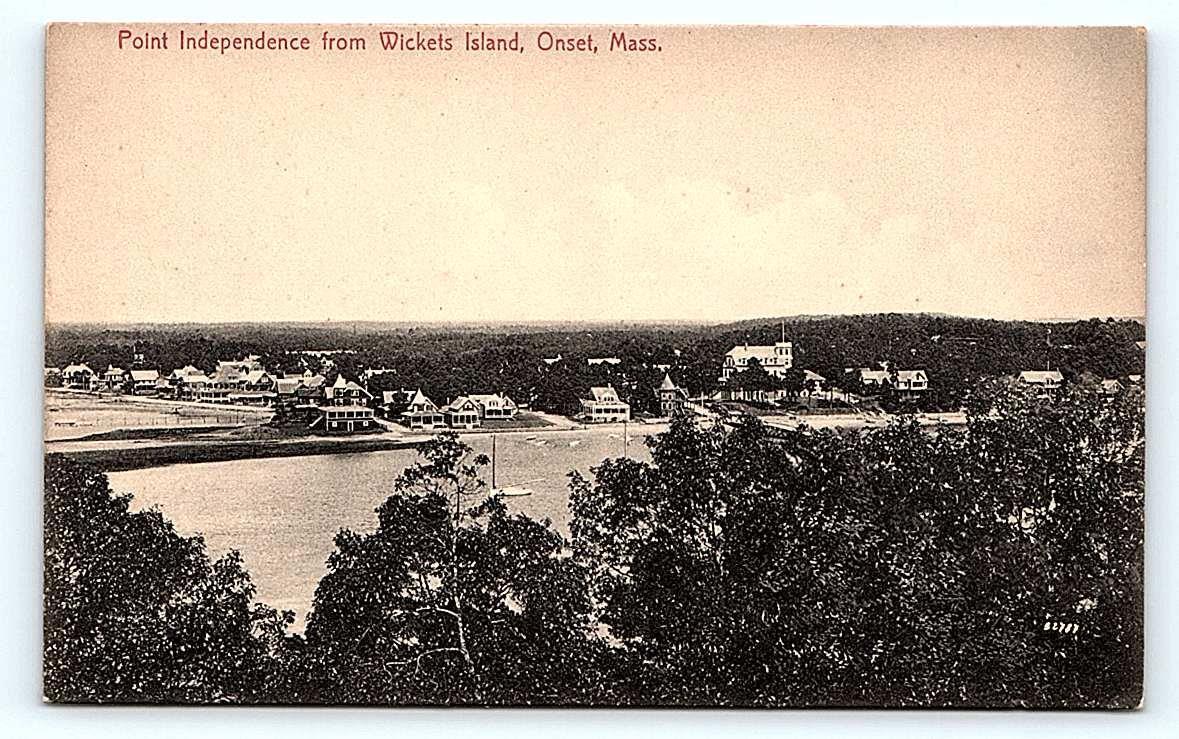 WAREHAM, MA Massachusetts POINT INDEPENDENCE From Wickets Island c1910s Postcard