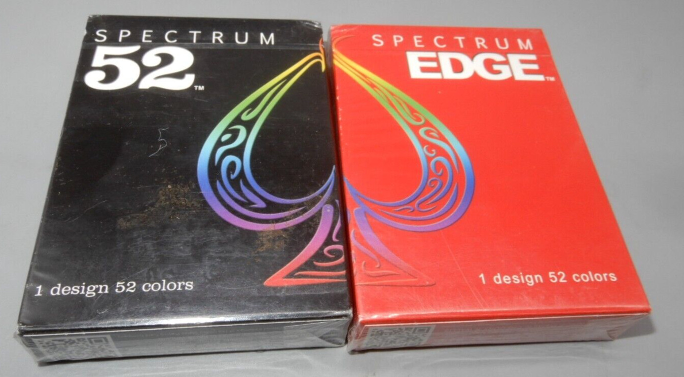 Pair SPECTRUM 52 and SPECTRUM EDGE Playing Card deck NEW/SEALED 2015