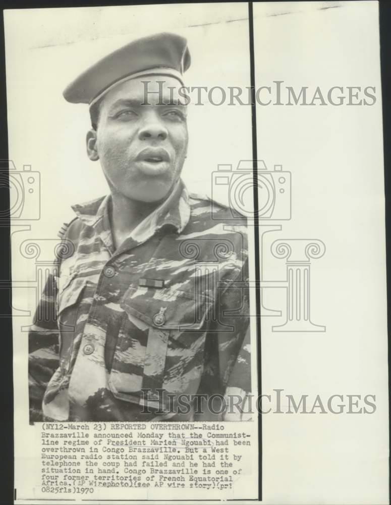 1970 Press Photo Congo Brazzaville\'s President Marien Ngouabi - now32017
