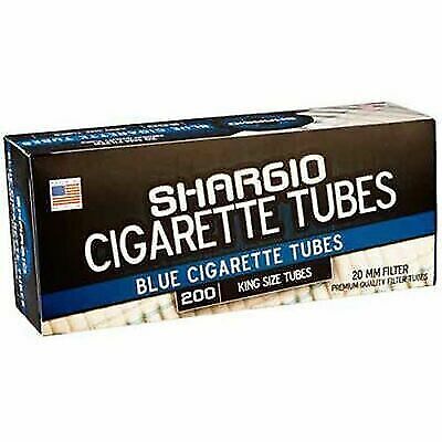 SHARGIO King Size Blue Cigarette Tubes 200 Count Per Box  [40 boxes]