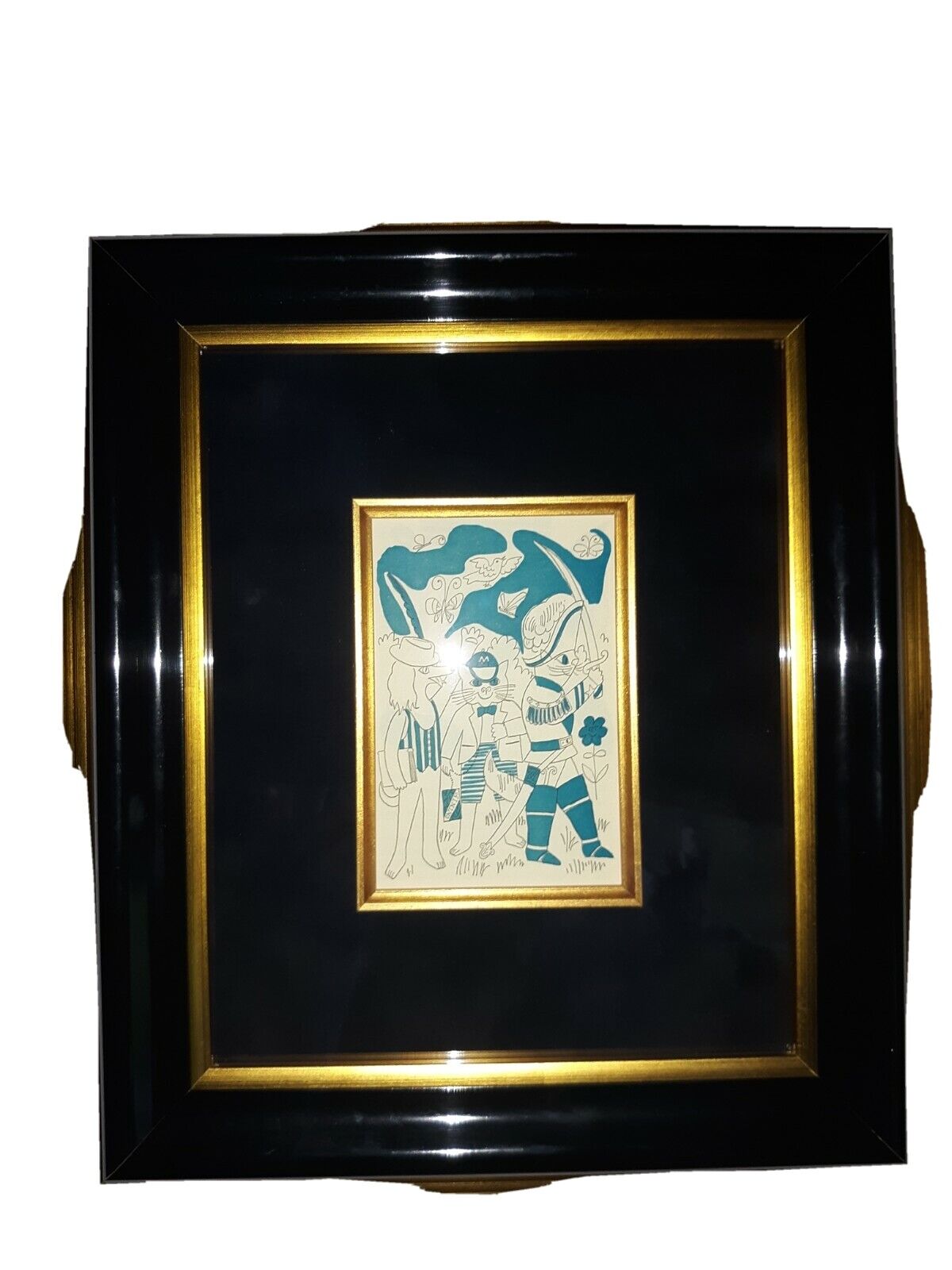1959 ANDY WARHOL SCARCE LITHO Museum Quality Gold Framed 