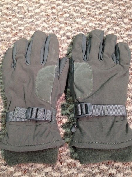 GENUINE ACU MILITARY GLOVES INTERMEDIATE COLD WET LARGE FOILAGE GREEN