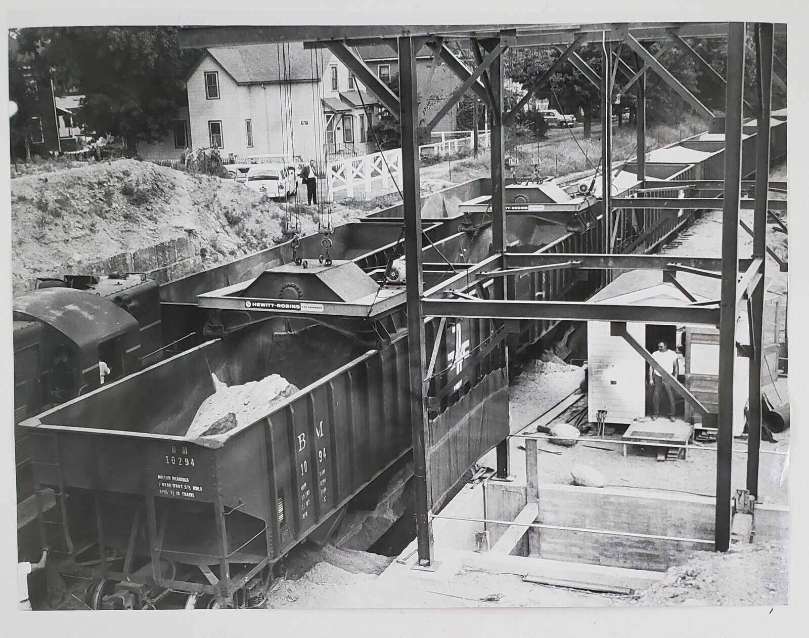 1961 Medford Massachusetts MA Gravel Pit Railroad Route 93 Fill Vtg Press Photo