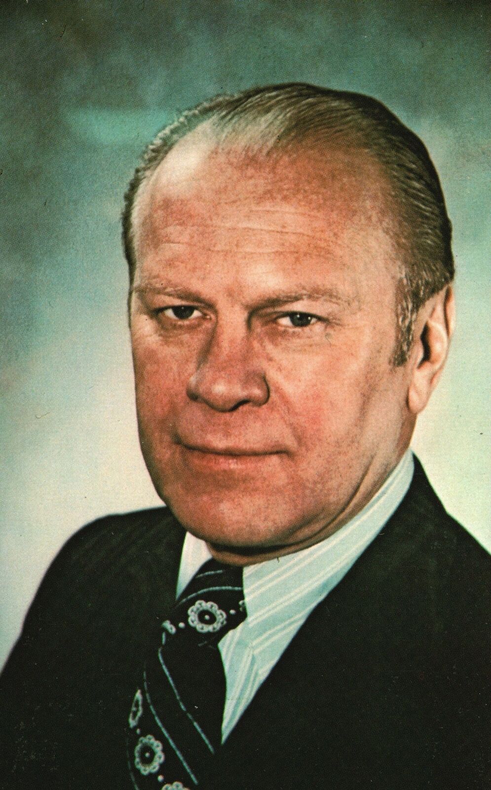 Portrait of Gerald R. Ford 38th President of the United States Vintage Postcard