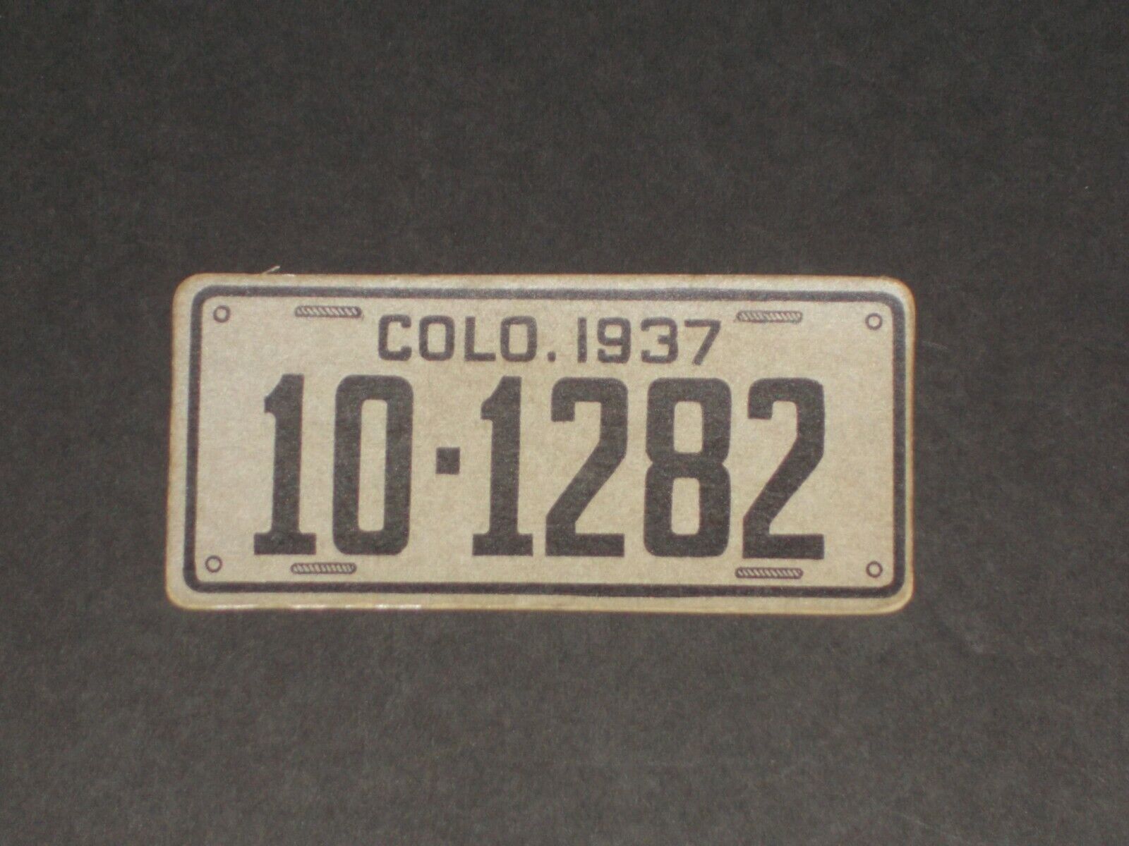 1937 License Plates, Goudey Gum, (R19-2), Colorado, VERY NICE CARD 