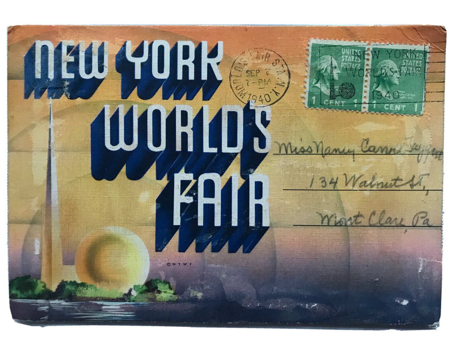 c1940 New York World’s Fair Vintage Souvenir View Folder