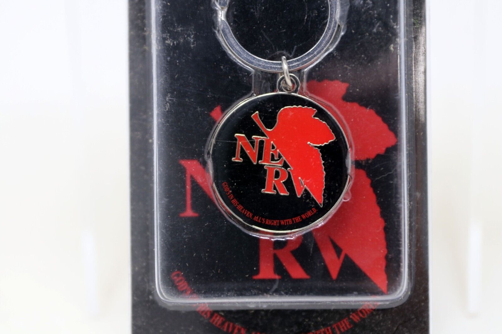 Great Eastern Evangelion Metal NERV Logo Keychain NIP