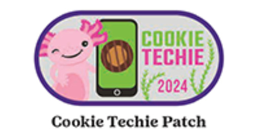 NEW Girl Scout Cookie Rewards 2024 Axolotl Cookie Techie Patch Badge
