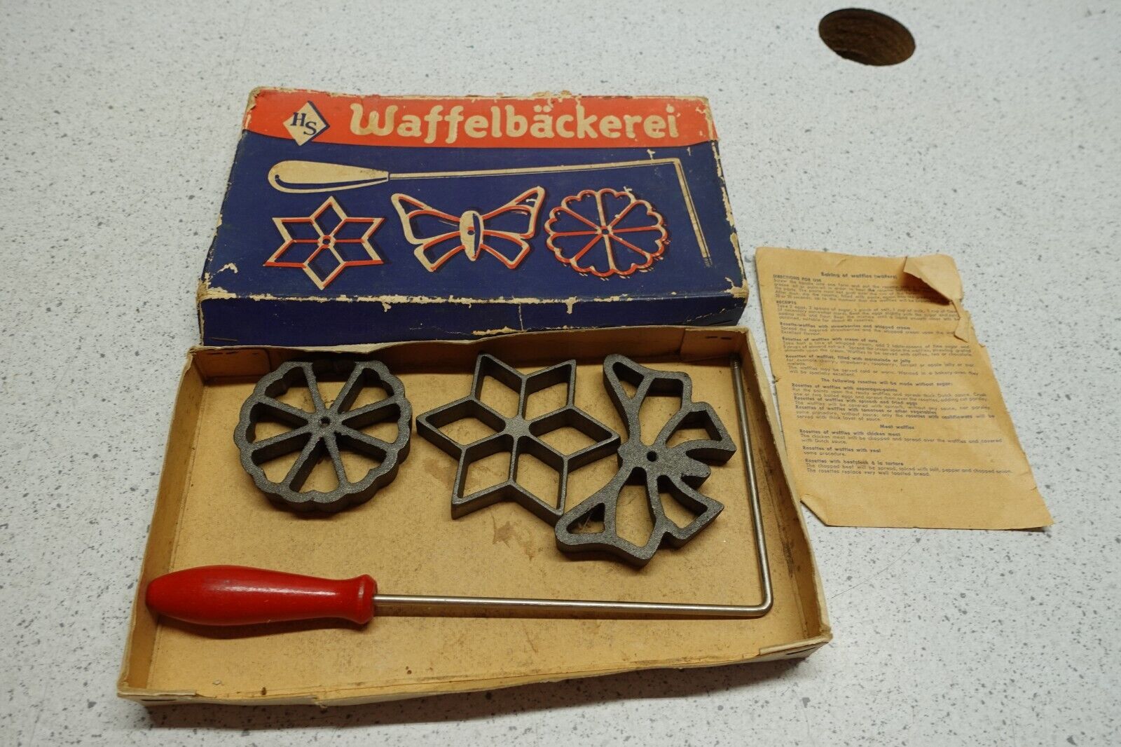 Vintage Waffelbackerei West Germany Waffle Molds USED
