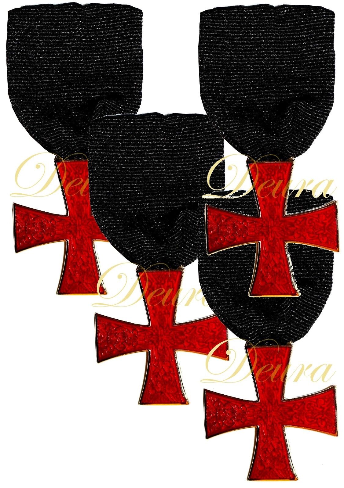 4 Lot Masonic Knights Templar Order of the Red Cross Jewel Superb Quality