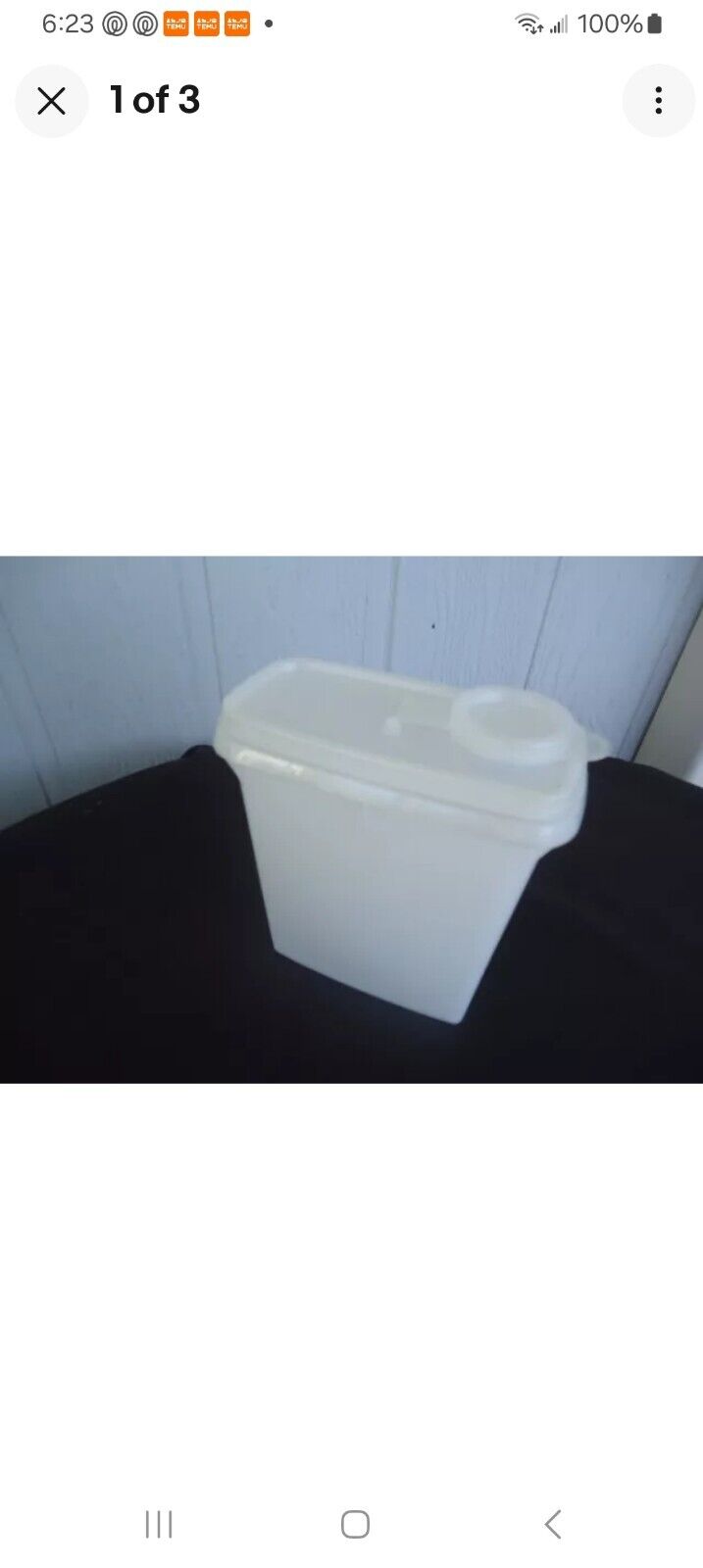 Tupperware Dry Food Keeper Container 499-4 Store-N-Pour Sheer Vintage
