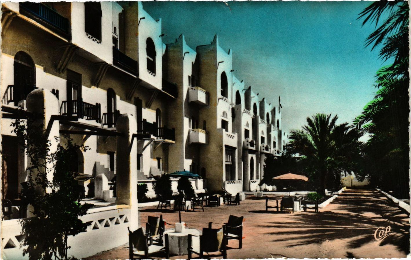 CPA AK ALGERIA BISKRA - Hotel Transatlantique (794542)
