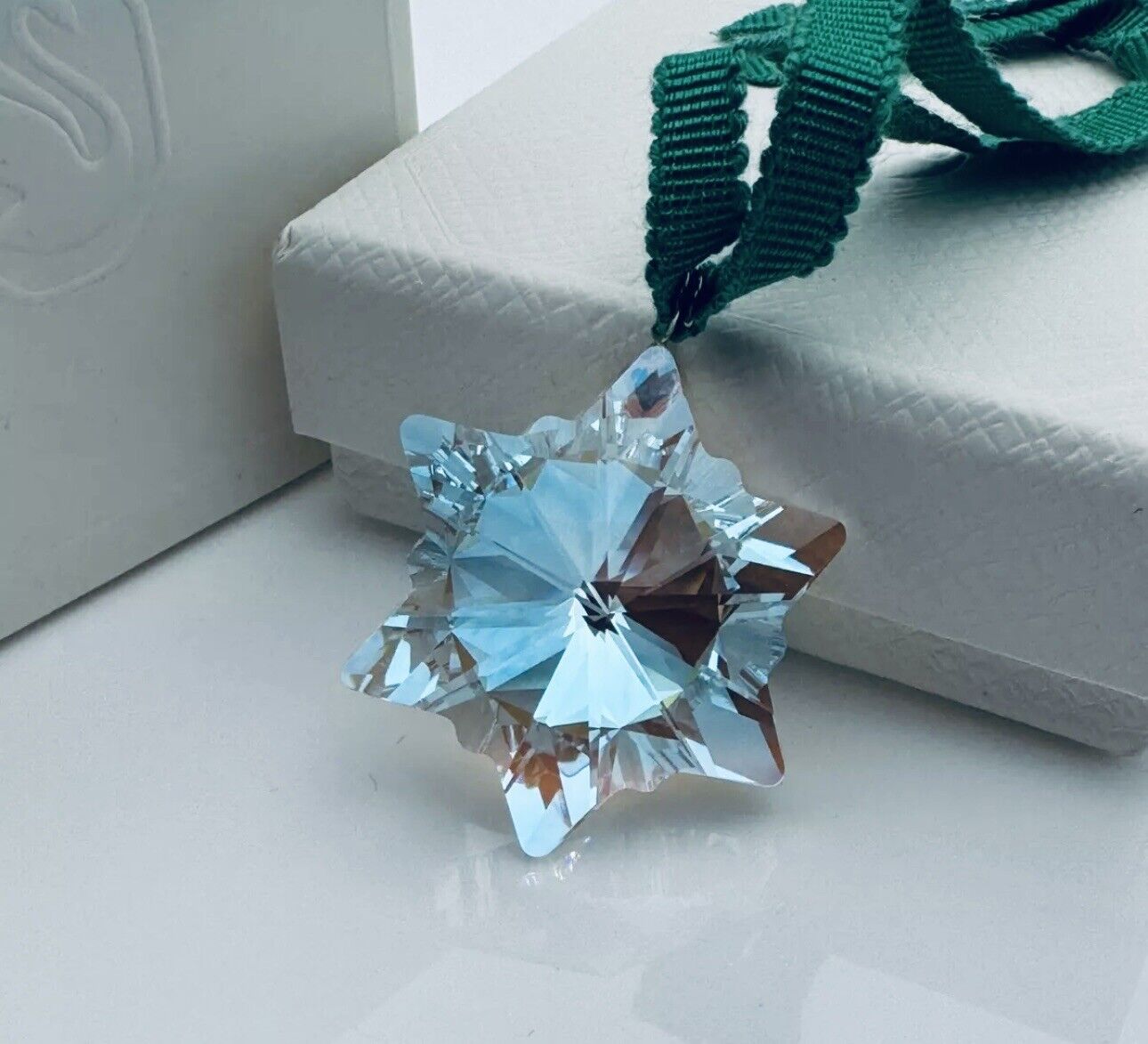 NIB Authentic Swarovski Little Star Snowflake AB Shiny Crystal Ornament #5663835