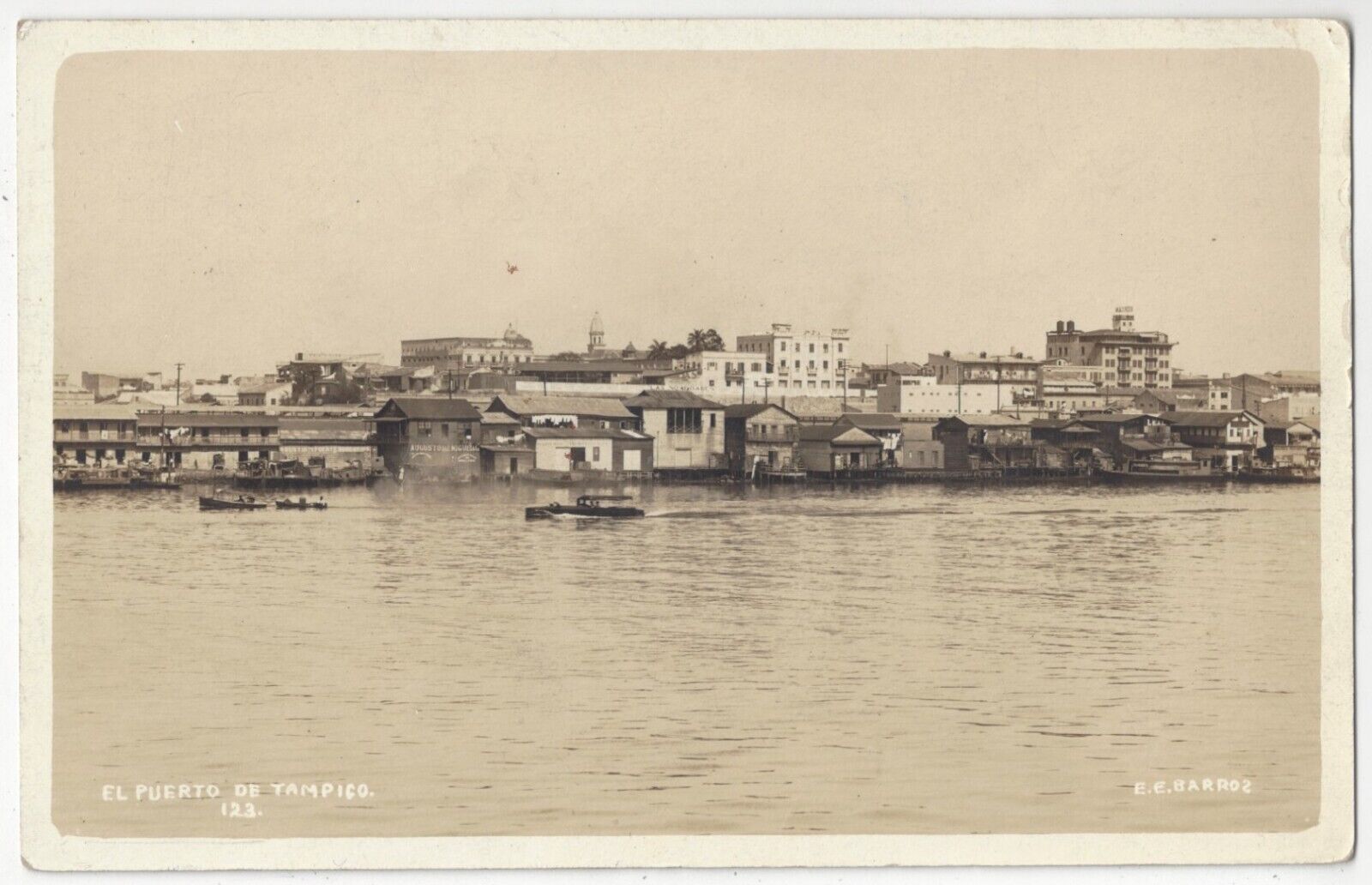 1926 Tampico, Tamaulipas, Mexico - REAL PHOTO Town & Port - Vintage Postcard