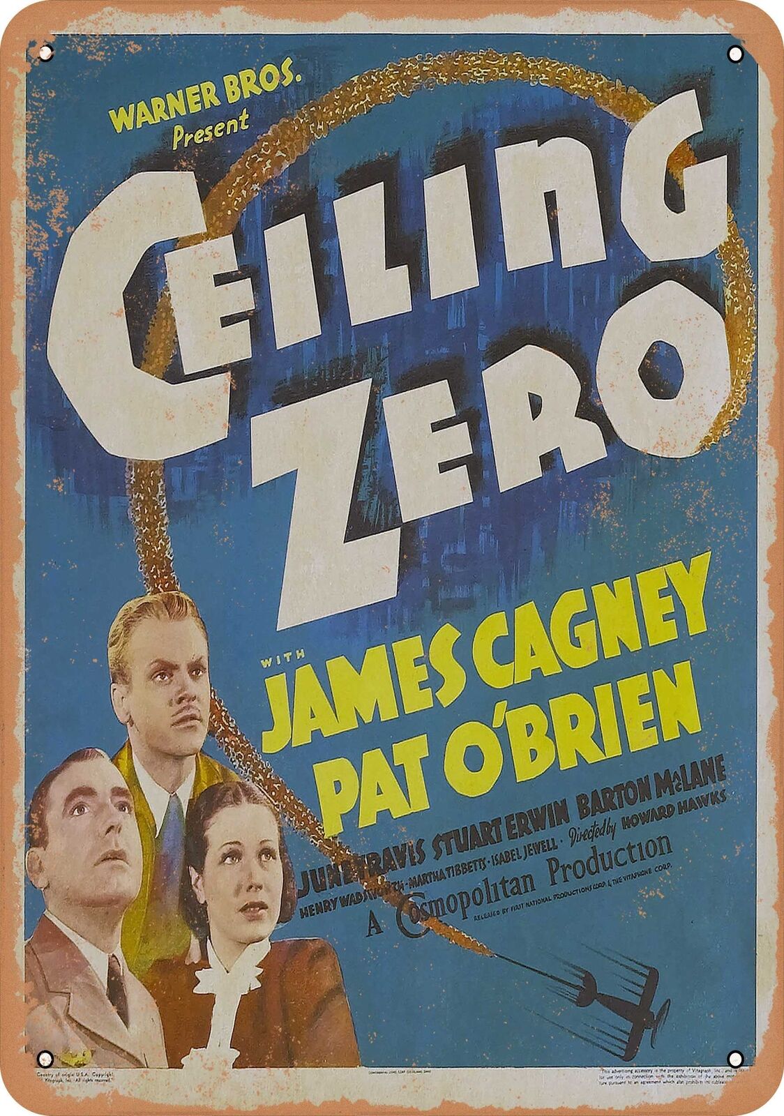 Metal Sign - Ceiling Zero (1936) - Vintage Look