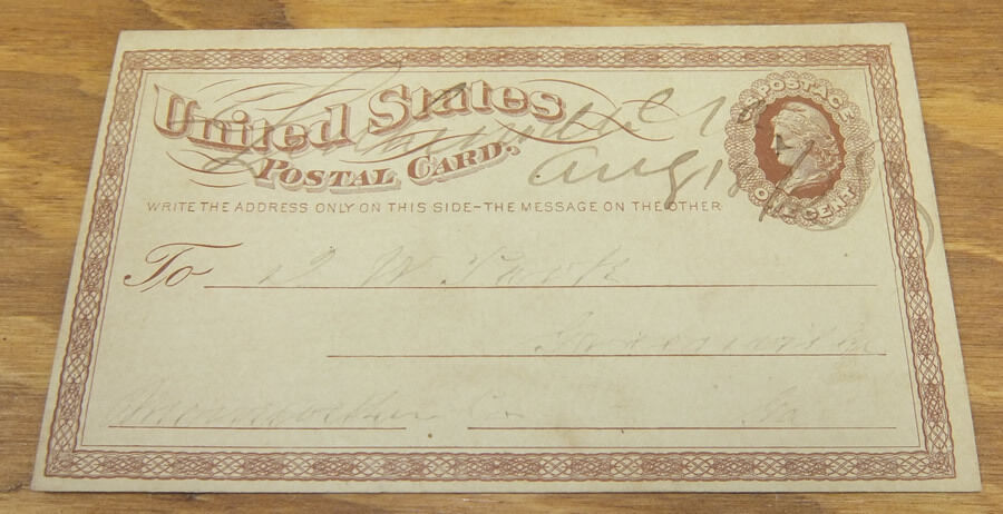 1875 OFFICIAL UNITED STATES POSTAL CARD/Hand Cancelled/LUTHERSVILLE, GA/GEORGIA