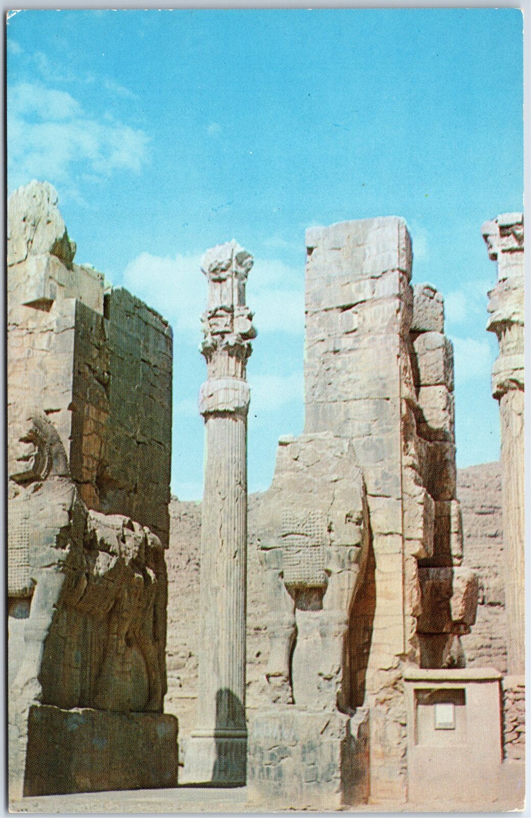 VINTAGE POSTCARD THE PERSEPOLIS RUINS AT SHIRAZ PERSIA c. 1960s