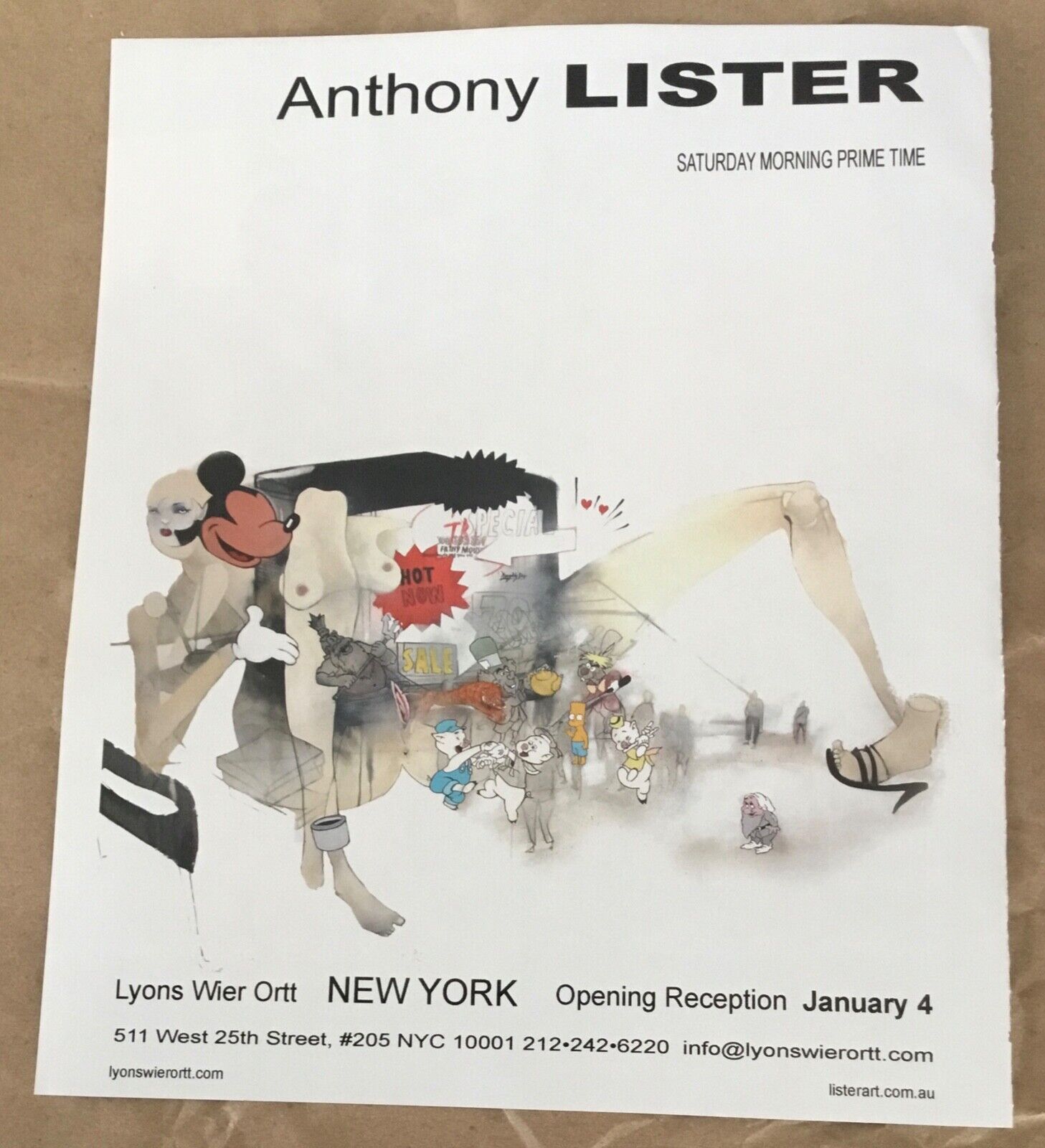 Anthony Lister at Ortt gallery exhibition print ad 2006 vintage magazine art
