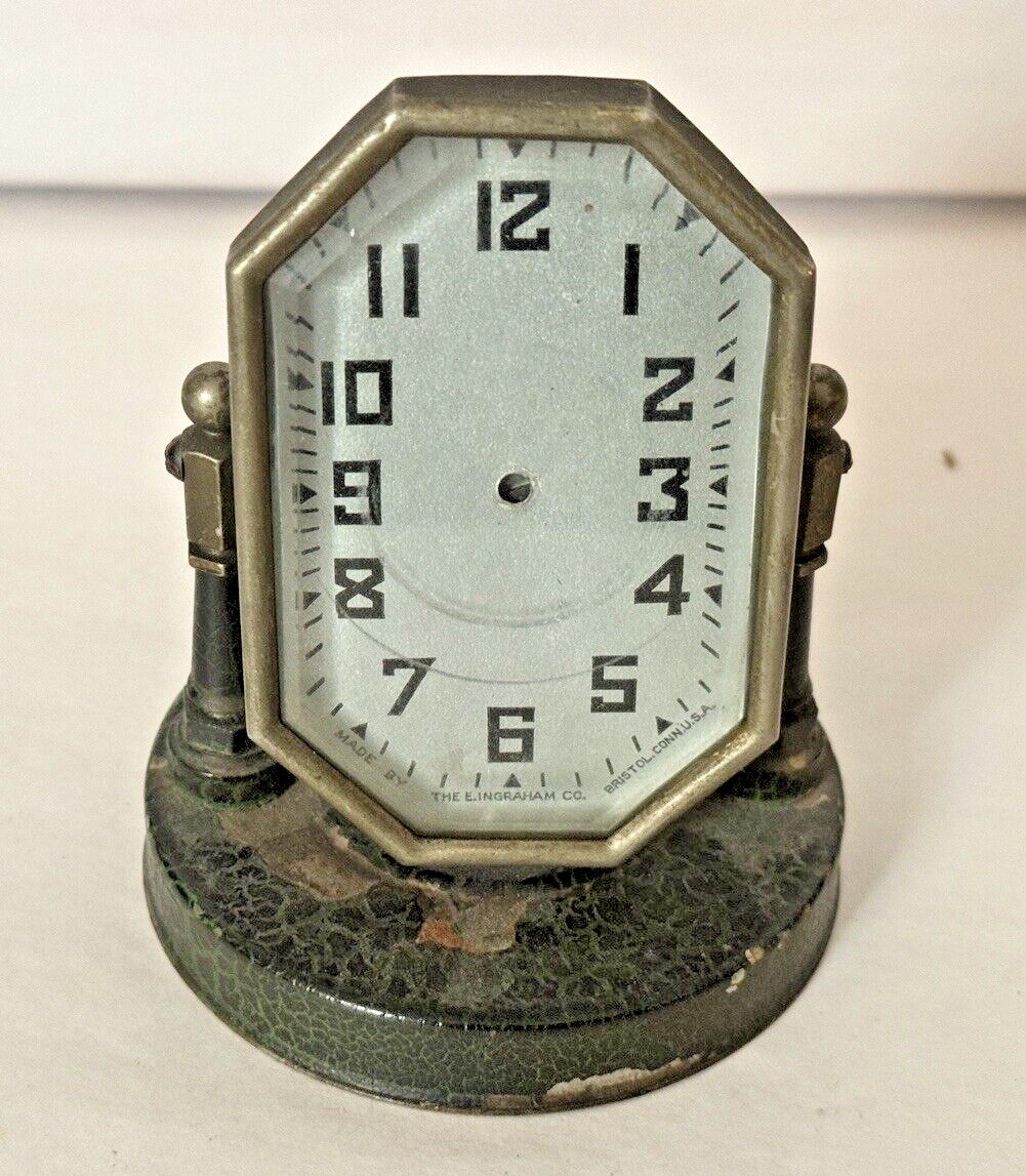 Antique E. Ingraham Art Deco Desk Clock (for repair)